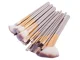 Professional Makeup Brush Set (24 pcs) with Case, Silver