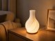LED Table Lamp and Vase 2-in-1, 3 Light Colors, Ecru