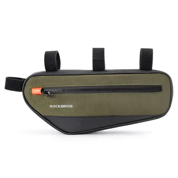 Rockbros 30120079001 Bicycle Frame Bag 1.7L, Green/Black