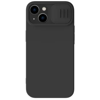 Nillkin CamShield Silky Silicone Case for iPhone 14 Plus with Camera Cover, Black
