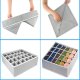 Set of 4 Collapsible Storage Boxes Sock Underwear Ties Drawer Closet Organizer