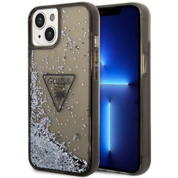 Guess Liquid Glitter Palm Case for iPhone 14 Plus Black
