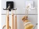 Rotating Kitchen and Bathroom Hanger with 6 Hooks, Black
