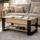 Lift-Top Coffee Table with Storage ModernHome 90 cm, oak sonoma