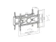 Maclean MC-703 Ceiling Mount Bracket for Two TVs, 23-75\", 50kg, Black