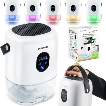 Air Dehumidifier, Moisture Absorber, White (Berdsen BR-10B)