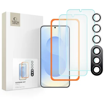 Tech-Protect Supreme Glass Set for Samsung Galaxy S25+ Transparent