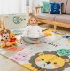 Double-sided Foldable Foam Play Mat Pad Rug for Kids, Street/Animals, 198x179cm