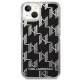 Karl Lagerfeld Liquid Glitter Monogram Case for iPhone 14 Plus - Black