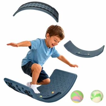 Kids Balance Board with Balls 67x29 cm, Blue