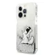 Karl Lagerfeld Liquid Glitter Choupette Fun Case for iPhone 13 Pro Max 6.7\" - Silver