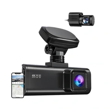 REDTIGER F7N Pro 4K + 1080p Dash Cam with Wi-Fi 6 and GPS