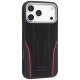 Audi R8 Genuine Leather MagSafe Phone Case Cover iPhone 17 Pro - Black and Red