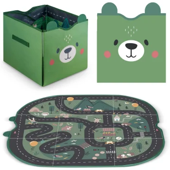 Nukido Nk-408 2-in-1 Toy Box and Play Mat, Green