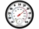 Wall Thermometer and Hygrometer, Round Analogue Indoor Meter, 25 cm, Black