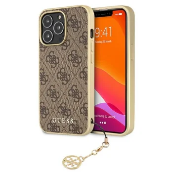 Guess 4G Charms Collection Case for iPhone 13 Pro / 13, Brown