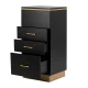 Gabbiano 2027BG Hairdressing Trolley, Black/Gold