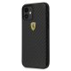 Ferrari iPhone 12 mini vāciņš On Track Real Carbon, melns