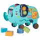 Montessori Elephant Shape Sorter Toy with Pounding Bench and Hammer 26 cm