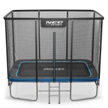 Rectangular Garden Trampoline 10x7ft 305x213cm with Net and Ladder Neo-Sport