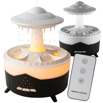 Air Humidifier and Aroma Diffuser with LED Light, UFO Design, 350ml