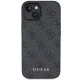 Apple iPhone 15 6.1\'\' Guess 4G Metal Gold Logo Case Cover, Grey