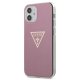 Guess iPhone 12 mini vāciņš Metallic Collection, rozā