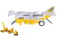 Toy Transporter Airplane with 6 Construction Vehicles