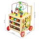 Kruzzel 22606 Wooden Baby Walker with Educational Cube