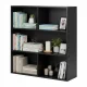 ModernHome 3-Tier Standing Bookcase, 80x24x87 cm, Black