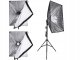2X 135W Light Soft Box Kit Tripod Home Studio Photo Bulb