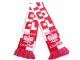 Poland Fan Scarf for Sports Matches Soft Double-Sided, White Red