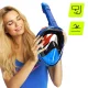 4Fizjo TSUNAMI Full Face Snorkeling Mask, S/M, Blue