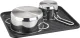 Ruhhy 21992 Dish Drainer with Drip Tray and Cutlery Holder, Black