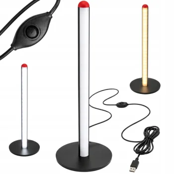 LED Floor Lamp 50cm, 3 Light Colors, Dimmable, Black