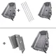 Foldable Travel Baby Cot Playpen with Changing Table and Mattress, Grey/White