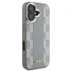 DKNY iPhone 16 Case Leather Checkered Mono Pattern MagSafe, Beige