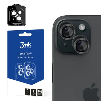 3Mk Lens Protection Pro Apple iPhone 15 Camera Glass, Graphite