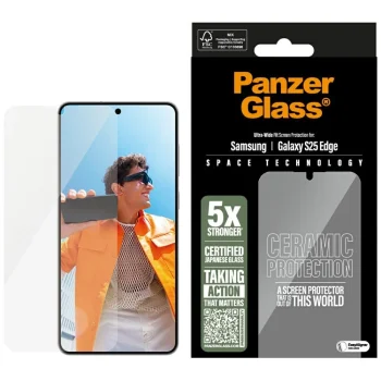 PanzerGlass Ultra-Wide Fit Ceramic Glass Samsung Galaxy S25 Edge - Clear
