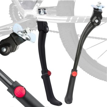 Adjustable Aluminum Bicycle Kickstand, Side Mount, Black