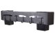 Hanging Kitchen Wall Shelf / Organizer with Hooks, 40 cm, Black