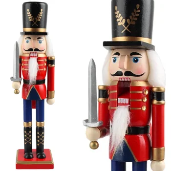 Wooden Nutcracker Soldier, Christmas Decorative Figurine, 30.5 cm
