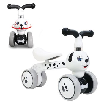 ECOTOYS Dog Baby Balance Bike 4-Wheel Ride-On Toy