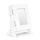 ModernHome Jewelry Organizer Box with Mirror, White