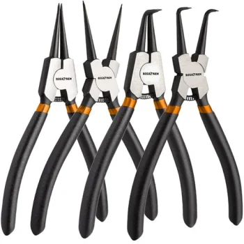 Bigstren 00022159 Circlip Pliers Set, 4 pcs, Black