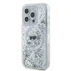 Karl Lagerfeld iPhone 15 Pro Max Case Liquid Glitter Karl Head MagSafe, Transparent
