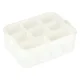 Toy and Small Items Organizer Box with Lid and Compartments, 8L, Turquoise/White
