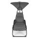 Garden Lounger with Large Canopy MultiGarden PH158C, Grey