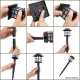 Solar LED Garden Lights with Twilight Sensor, 6 Pcs, Black