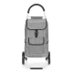 ModernHome Rolling Grocery Cart 33L with Large Wheels and Pockets, Gray